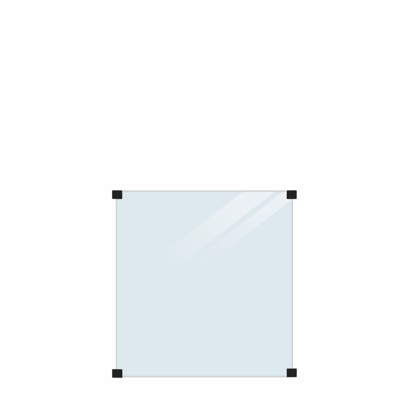 Plus Glasstaket Härdat Till Runda Stolpar 90×91 Cm  Klart