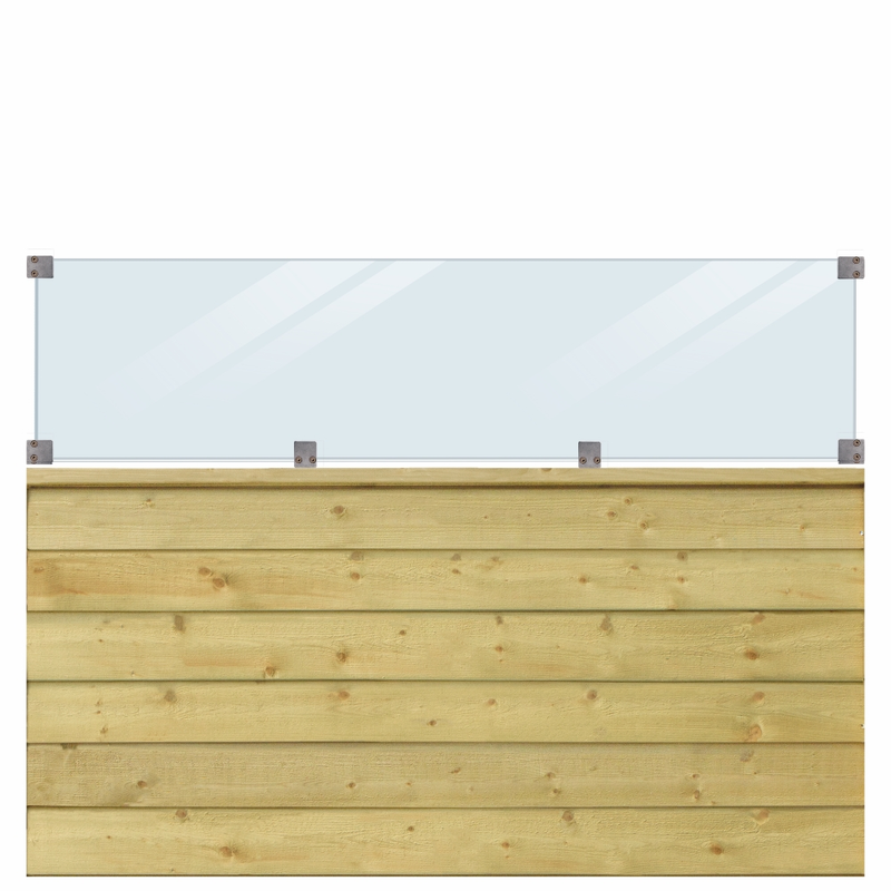 Plus Profilstaket Klink Med Glas 177 Cm  174×125 Cm, Tryckimpregnerat