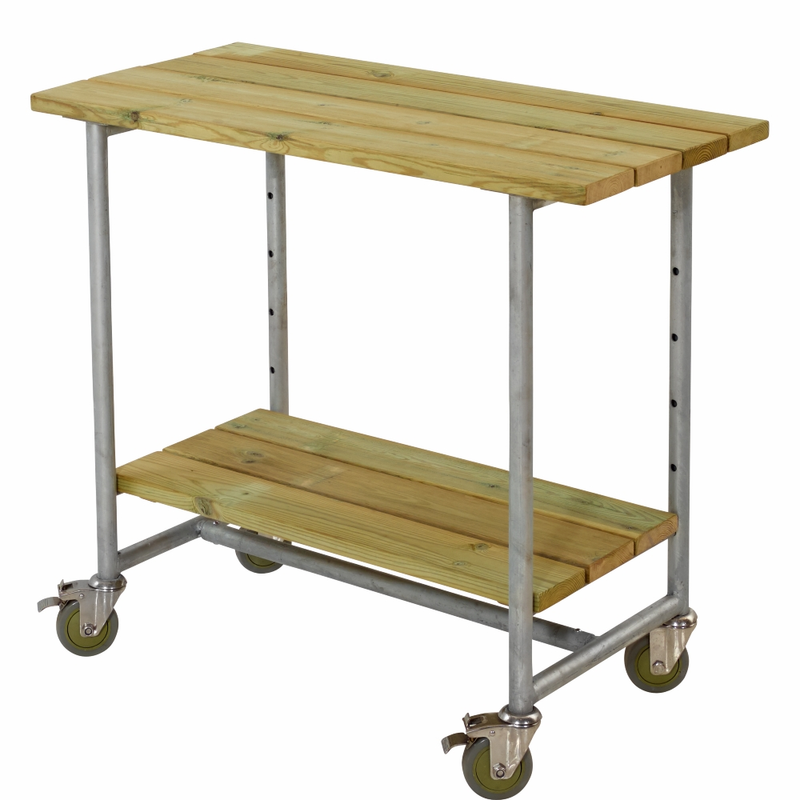 Plus Serveringsbord Urban Picnic 100 Cm  2 Hyllor, Tryckimpregnerat