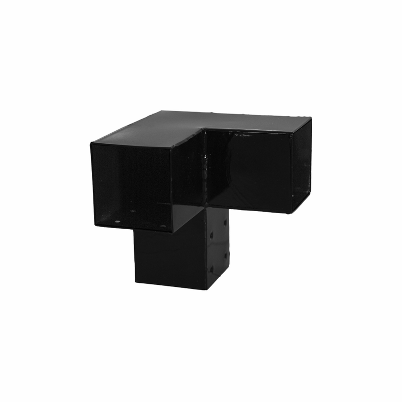 Plus Hörnbeslag Cubic Dubbelt  9x9 Cm, Svart