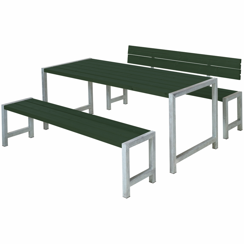 Plus Plankset Med 1 Ryggstöd 186 Cm  Grön