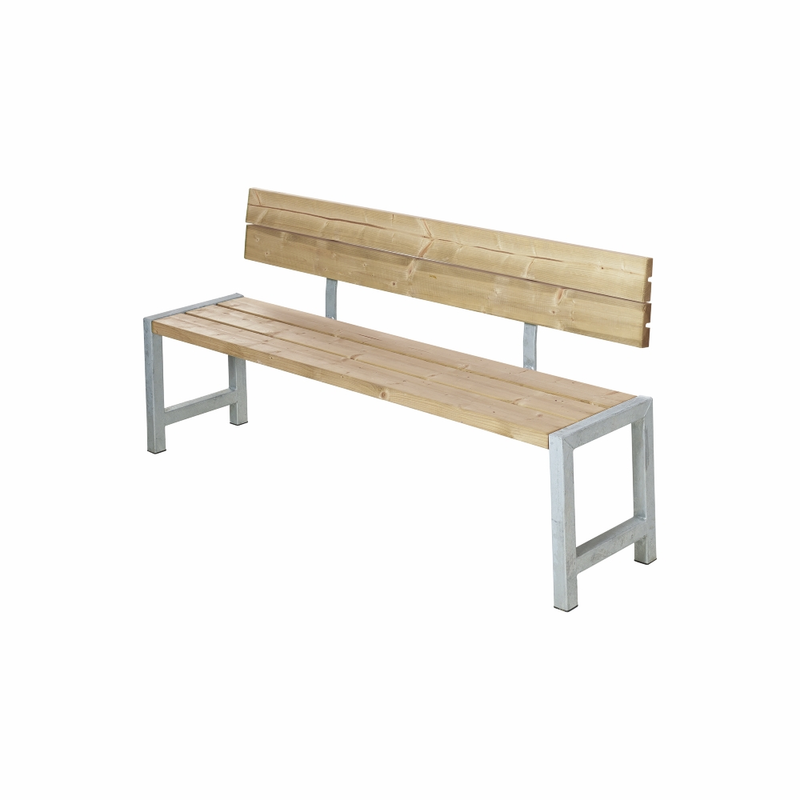 Plus Plankbänk Med Ryggstöd 176 Cm  Thermowood
