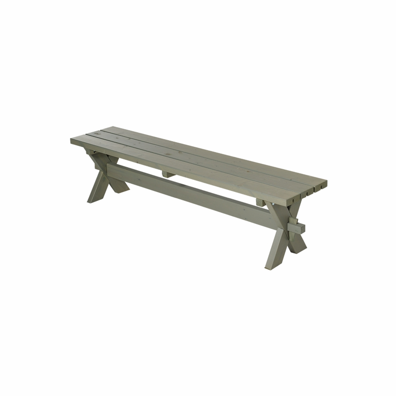 Plus Plankbänk Nostalgi 177 Cm  Gråbrun