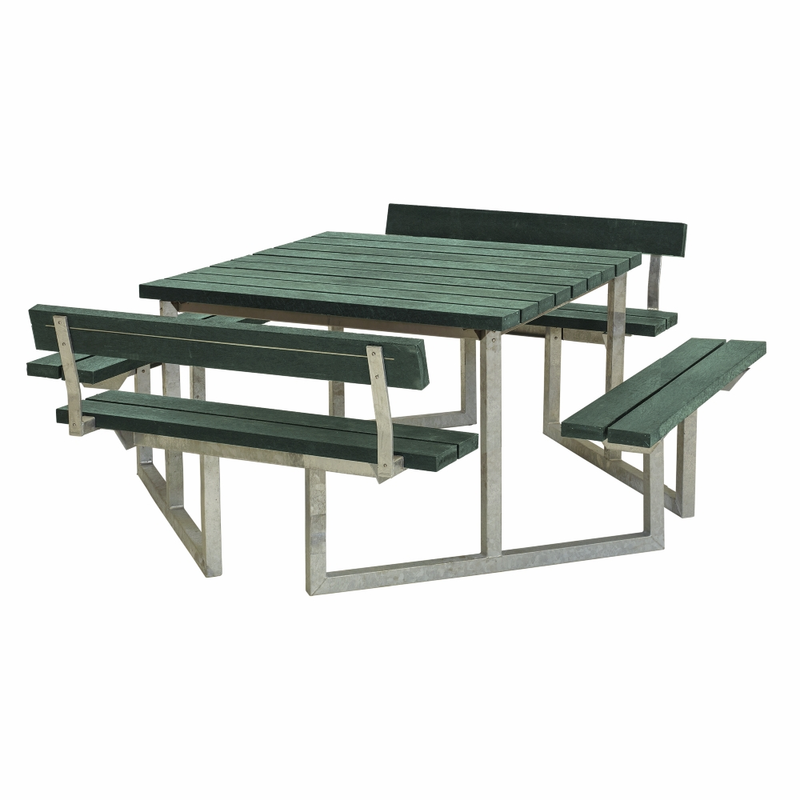 Plus Bänkset Twist Med Ryggstöd  204 Cm, Retex - Grön
