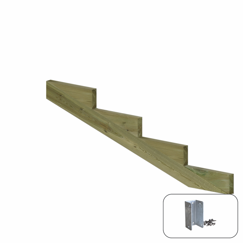 Plus Trappsteg 19º Granträ Trappstegsdjup 39 Cm