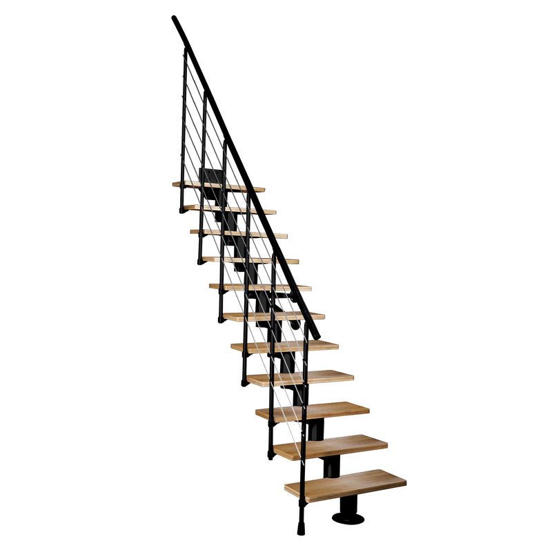 Atrium Trappa Dixi 6 Atrium Svart, Bok, 80 Cm