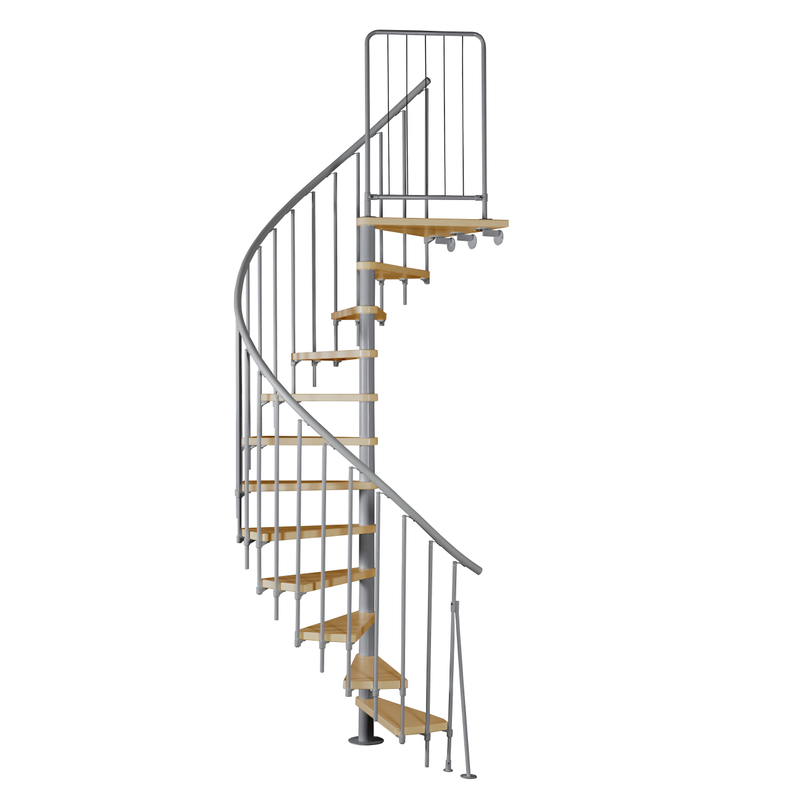 Atrium Spiraltrappa Novo Atrium Grå, Bok, 140 Cm