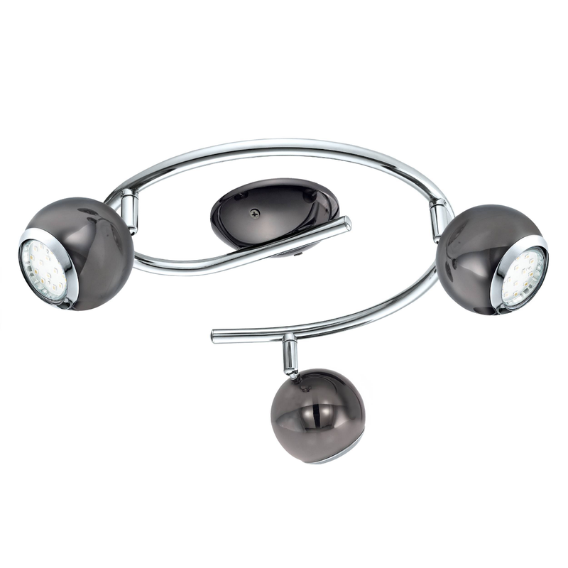 Eglo Spotlight Bimeda Med 3 Lampor  Nickel-nero, Krom