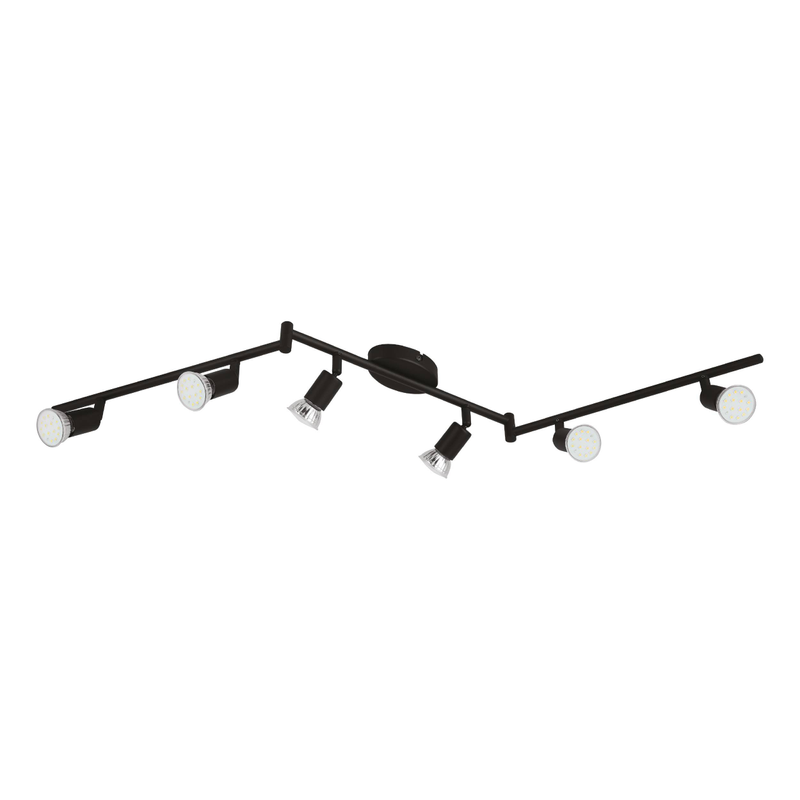 Eglo Spotlight Buzz-led Med 6 Lampor  Svart