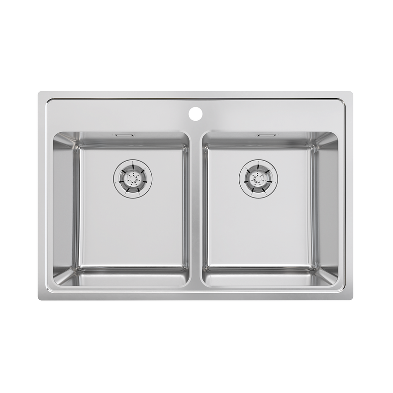 Stala Diskho One Dubbel Rostfri 2x340 Mm  Utan Avlastningsyta