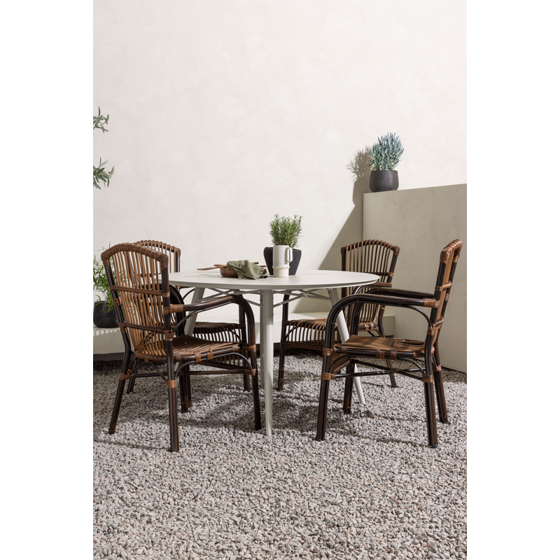 Venture Home Matgrupp Lina, Galera Venture Home Bord: 80kg Stol: 100kgkg, Beige,brun