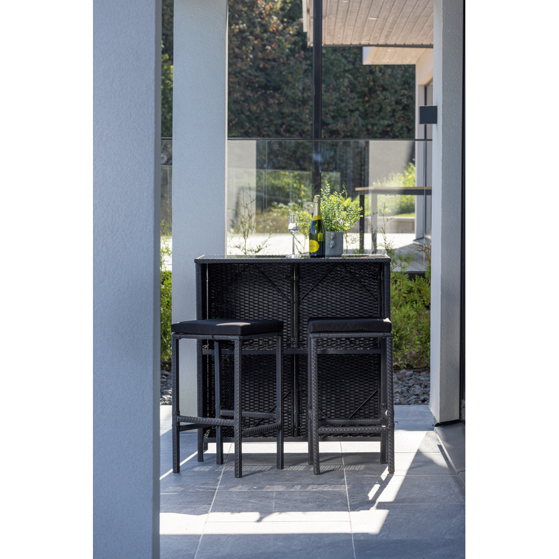 Venture Home Barset Knock Venture Home Chair:40*40*70 Table:100*60*105cm, 40% Rotting, 20% Stål, 20% Glas