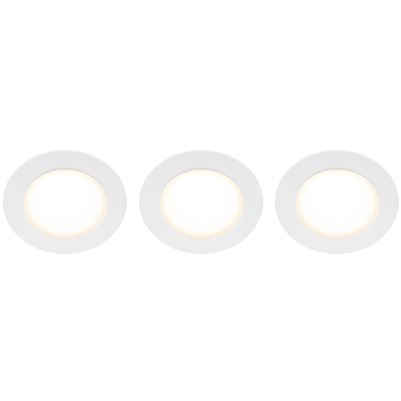 Llitt Downlight Doris Dimbar Spotlight 230v 3000k 400lm Ip65 Vit Llitt 3-pack