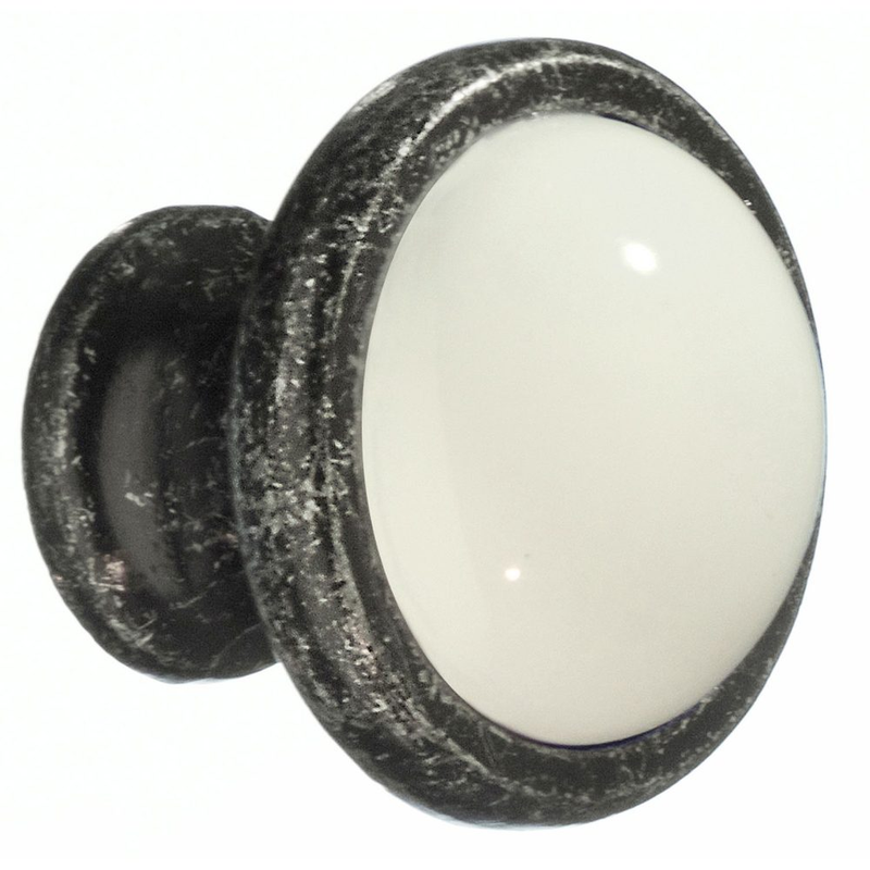 Beslagsboden Knopp Keramik 38 Mm  Förtennad