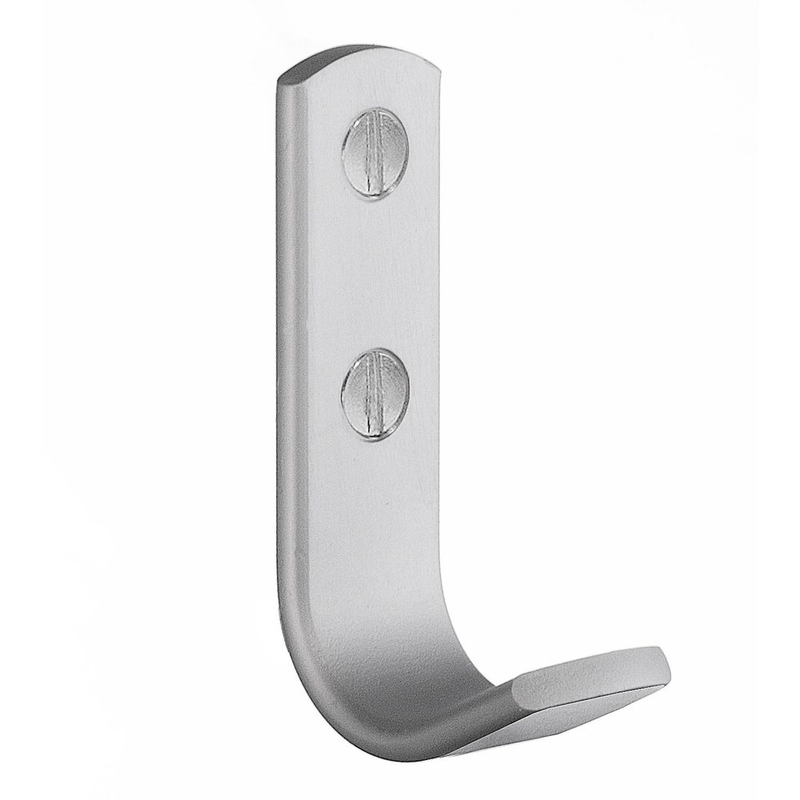 Beslagsboden Väggkrok Enkel J-form 63 Mm  Aluminium