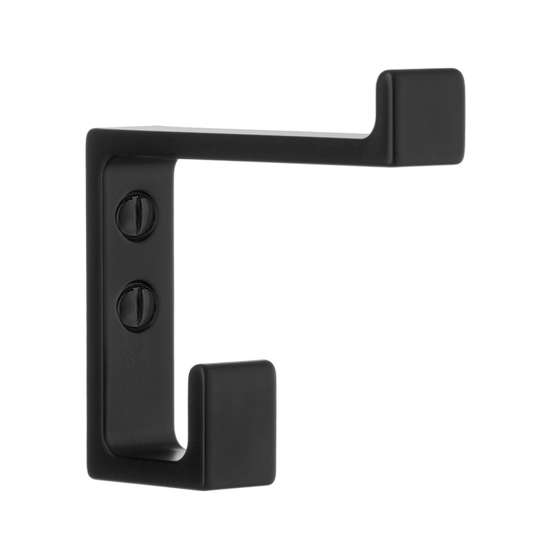 Beslagsboden Väggkrok Enkel Hattkrok L-form 75 Mm  Svart