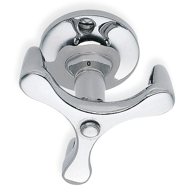 Beslagsboden Hyllkrok Trippel Vridbar  Polerad Krom (40 Mm)