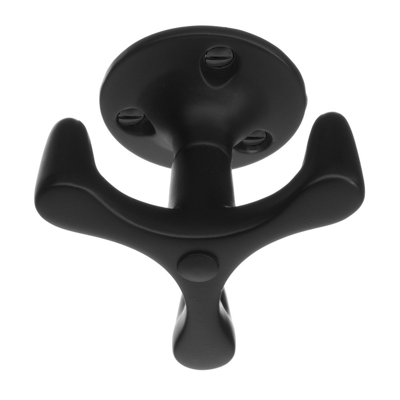 Beslagsboden Hyllkrok Trippel Vridbar  Svart (44 Mm)