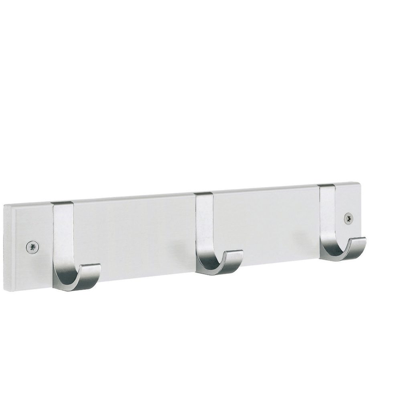 Beslagsboden Kroklist J-form Trä/aluminium  Vit, 3-krok