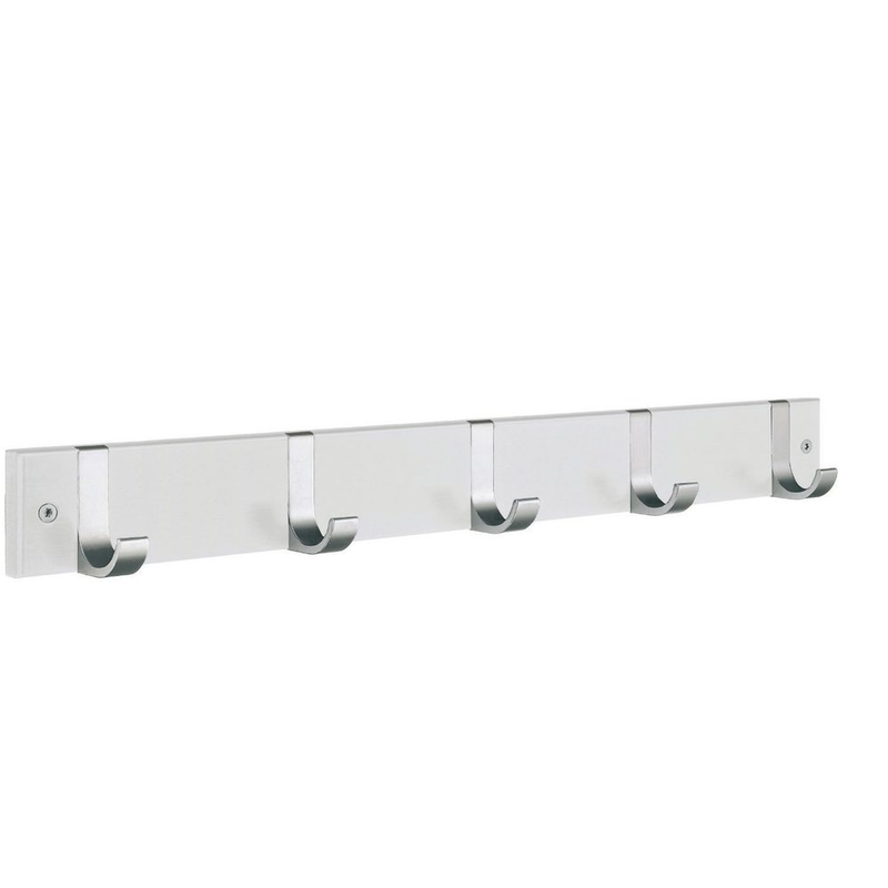Beslagsboden Kroklist J-form Trä/aluminium  Vit, 5-krok