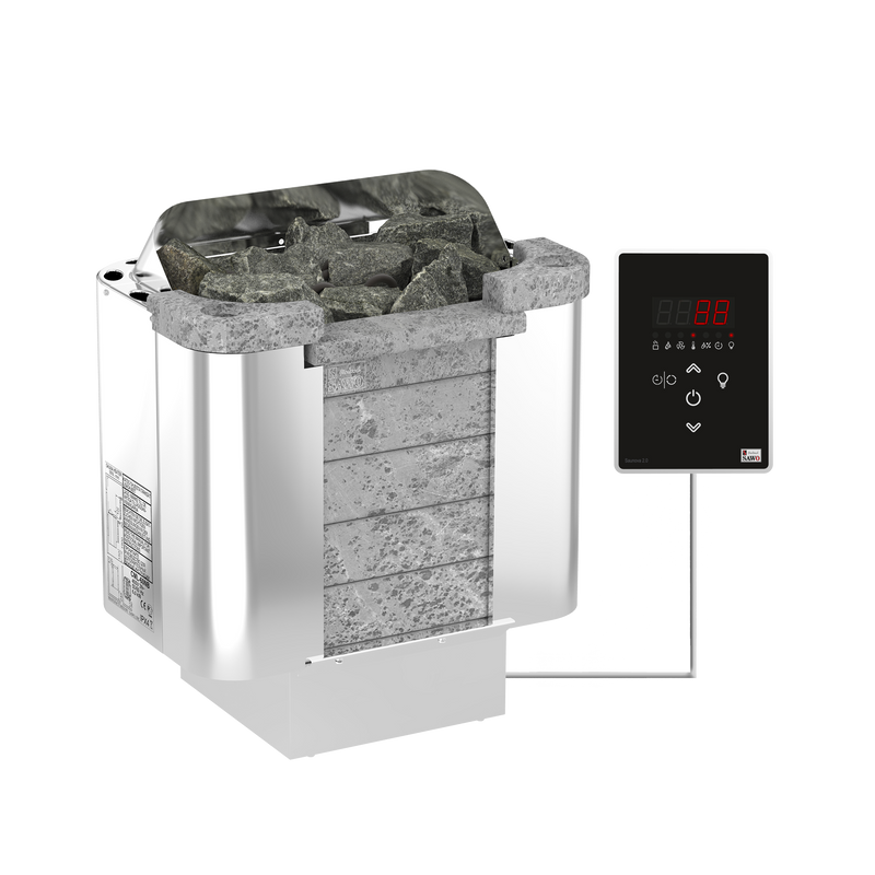 Sawo Elektrisk Bastuaggregat Sten Cumulus 3p-1p Sawo 4,5 Kw (3-6 M3), Ni2 (inbyggd Effektregulator, Kräver Kontrollenhet)