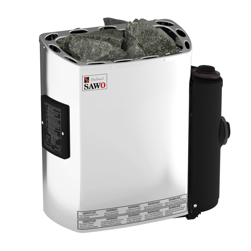 Sawo Elektrisk Bastuaggregat Rostfri Mini 3p-1p Sawo 3,6 Kw (3-6 M3), Nb, Inbyggd Styrning (inkl. Timer Och Termostat)