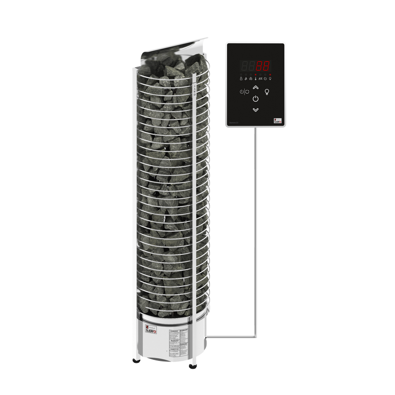 Sawo Elektrisk Bastuaggregat Tornvägg 3p-1p Sawo 3,5 Kw (3-6 M3) 385x230 Mm, Ni2 (inbyggd Effektregulator, Kräver Kontrollenhet)