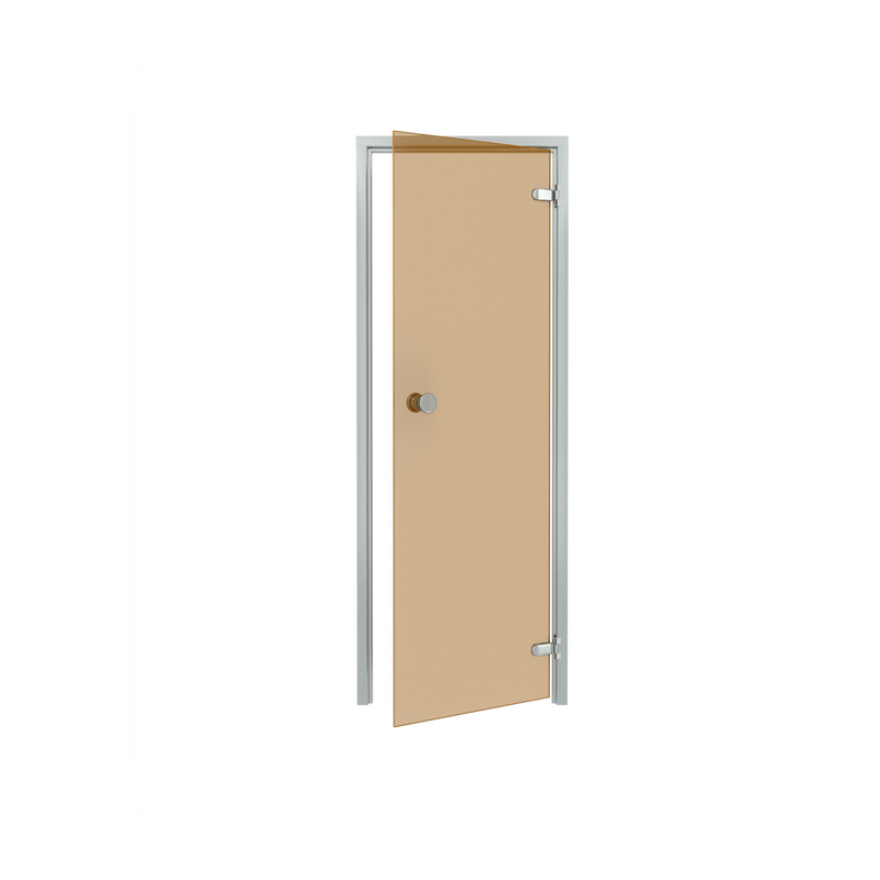 Thermory Bastudörr Trendline Thermory 7x20 Dm, Tall, Brons, Högerhandsdörr