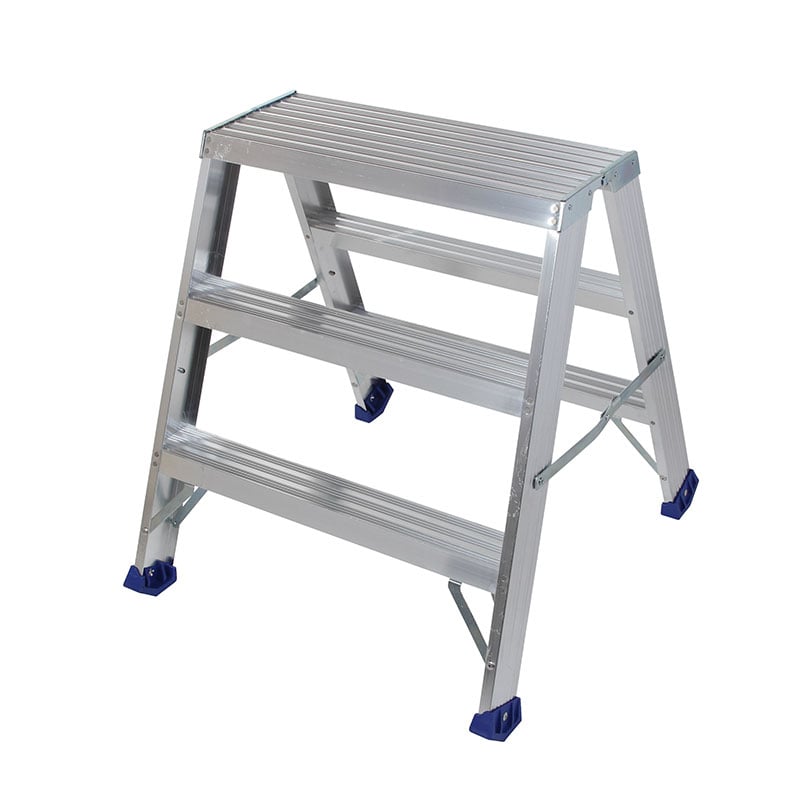 Skeppshultstegen Arbetsbock 3-steg Skeppshult Höjd Till Plattform 715 Mm, 3 Steg, Aluminium 785 Mm