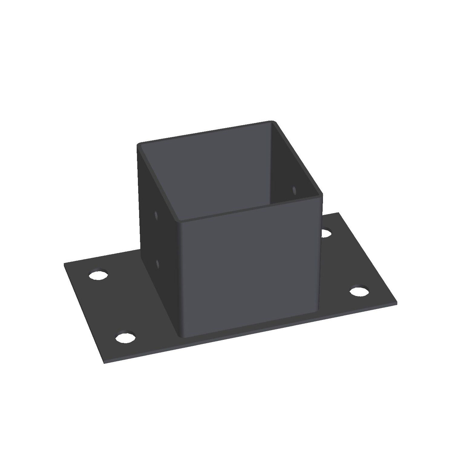 Stolpsko Svart  71x71x150mm