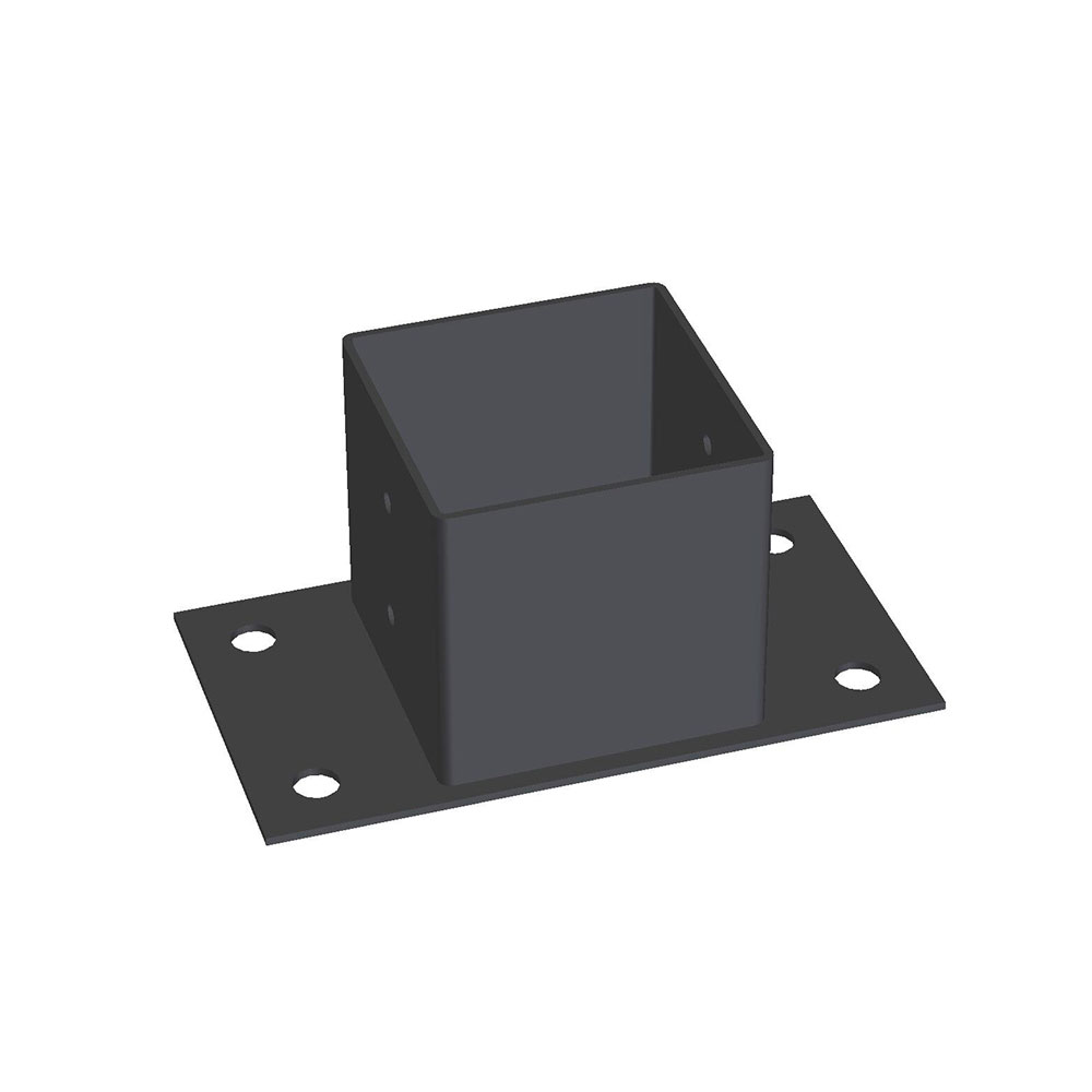 Stolpsko Svart  96x96x150mm