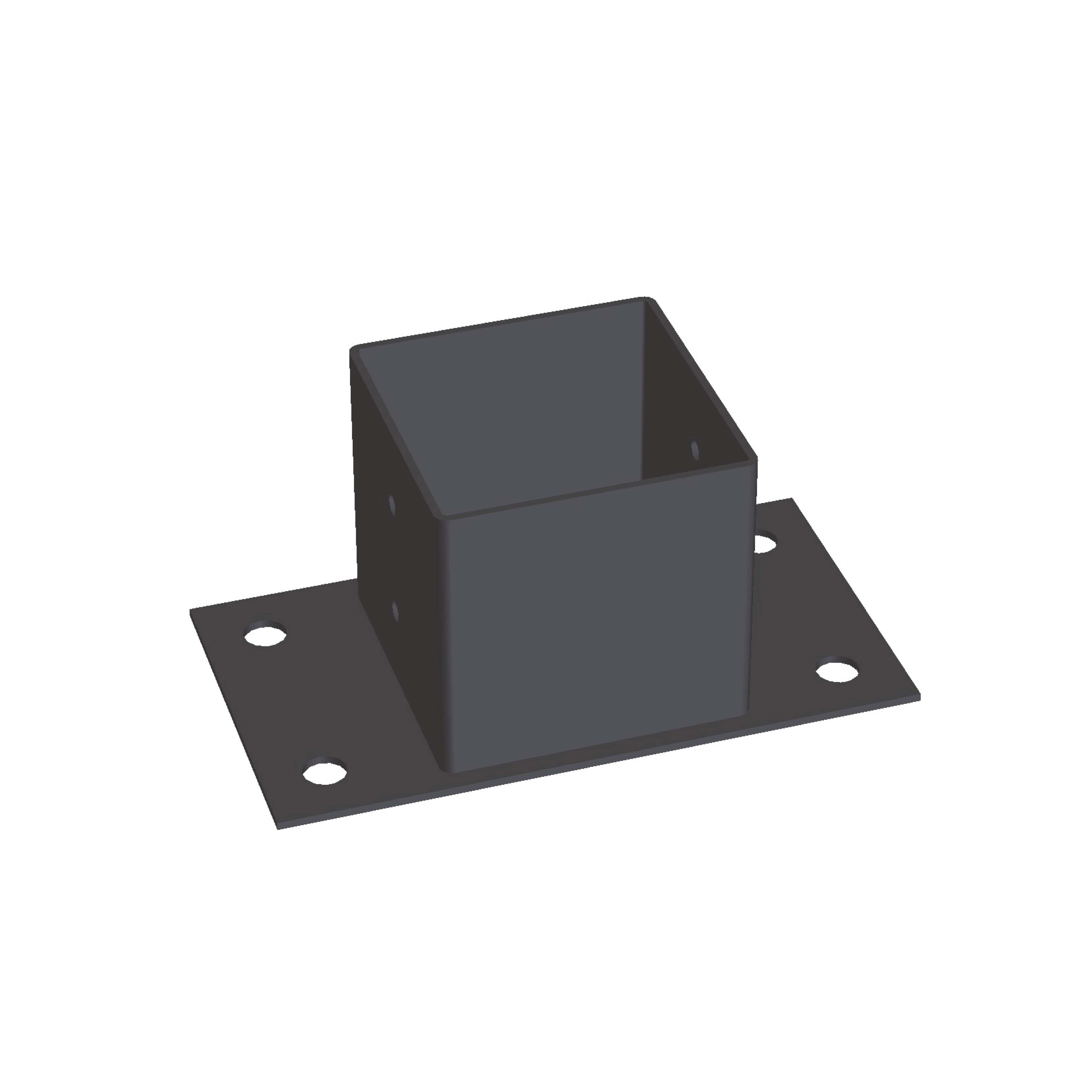 Stolpsko Svart  96x96x70mm