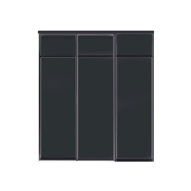 Wiksbo Skjutdörr London Svart/vit Med Svarta Skenor Vändbar Skjutdörr (två Färger), 1830 Mm - 3 Dörrar