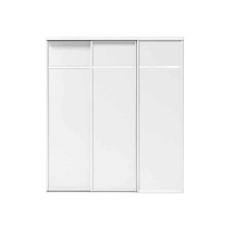 Wiksbo Skjutdörr London Svart/vit Med Vita Skenor Vändbar Skjutdörr (två Färger), 2760 Mm - 4 Dörrar