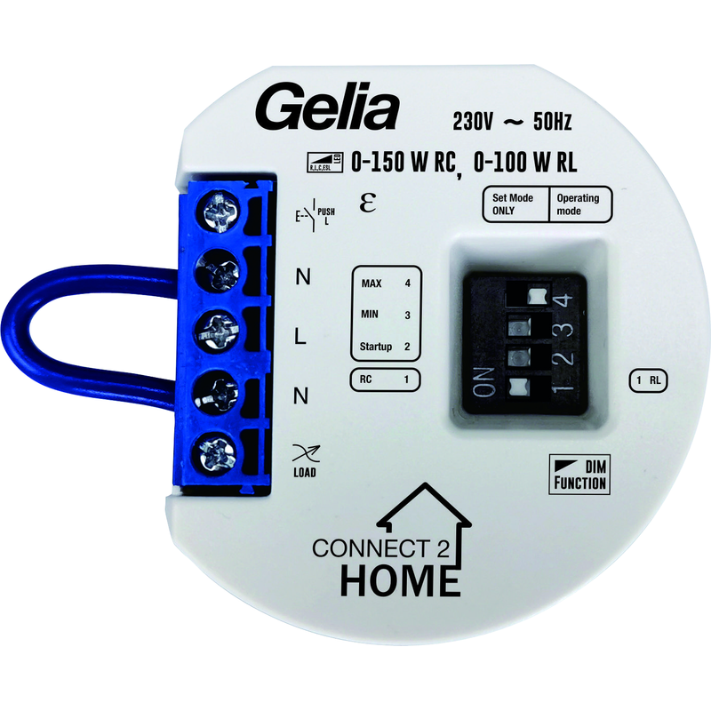 Gelia Dimmerpuck 3-tråd 0-150w Led Connect 2 Home  Ip20, Infällt Montage