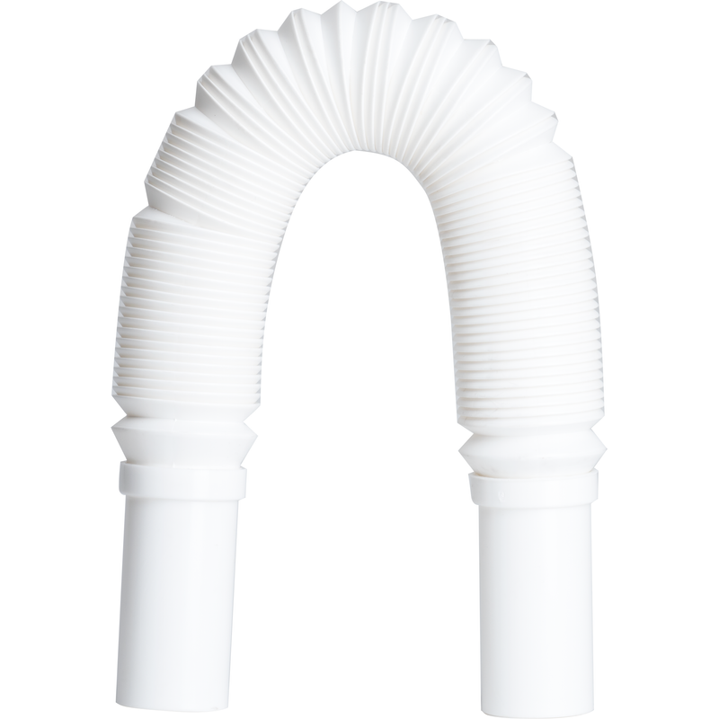 Gelia Avloppsslang 32x32mm Böjlig   Vit