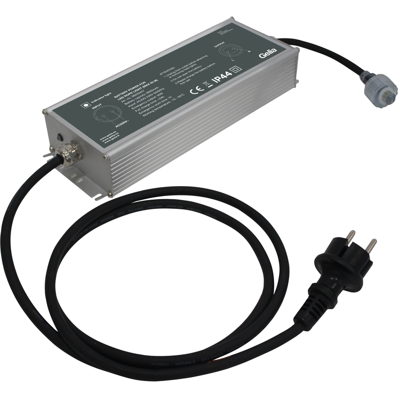 Gelia Nödljusbatteri Till Led-slinga Worklight Rope 50w Ip44  6000-6000 Mah, 50 W