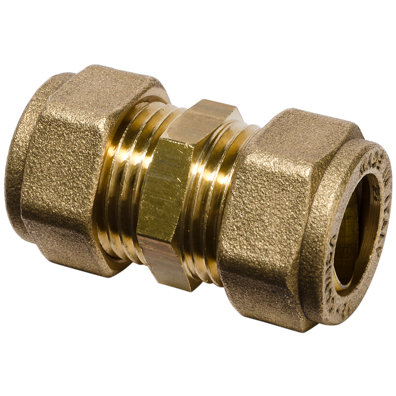 Gelia Pex-koppling Rak 15mm Med Stödhylsor