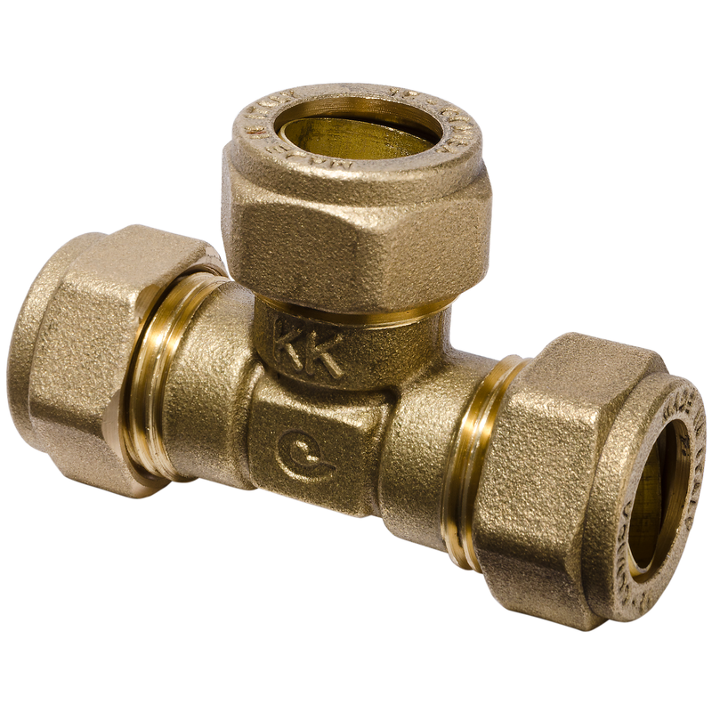 Gelia Pex-koppling T-rör 15mm Med Stödhylsor  15-15 Mm