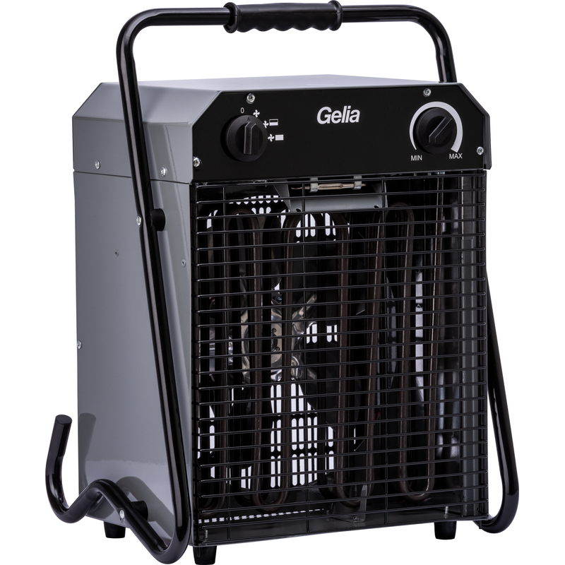 Gelia Värmefläkt Bygg 9kw 400v Ip24 Med Bärhandtag  400 V, 395 Mm