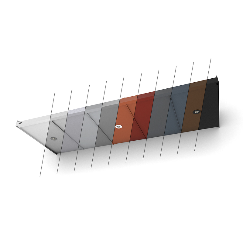 Designtak Entrétaks Tillbehör Undertakspaket  1155 Mm / 1160 Mm, Utan Spotlights, Grafitgrå (ral:7016), 2500 Mm / 2550 Mm / 2600 Mm