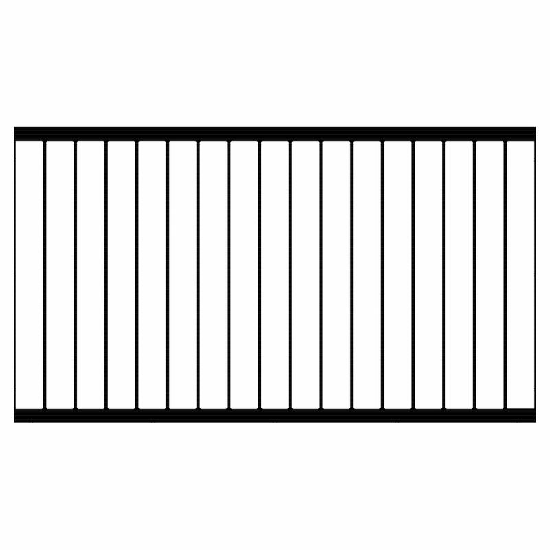 Plus Staket Basic Trädgårdsstaket 150x85 Cm Svart  Svart Ral 9005, Varmgalvaniserad Och Pulverlackerad