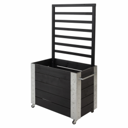 Blomlåda Cubic med Spaljé och Hjul PLUS