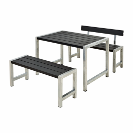Bänkset Café med 1 Ryggstöd 127 cm PLUS