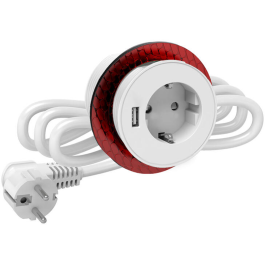 Bordsuttag Schuko 1x USB A ELKO