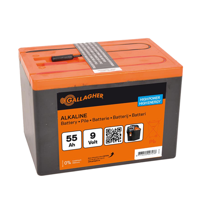 BATTERIPAKET ALKALINE 9V/55AH GALLAGHER