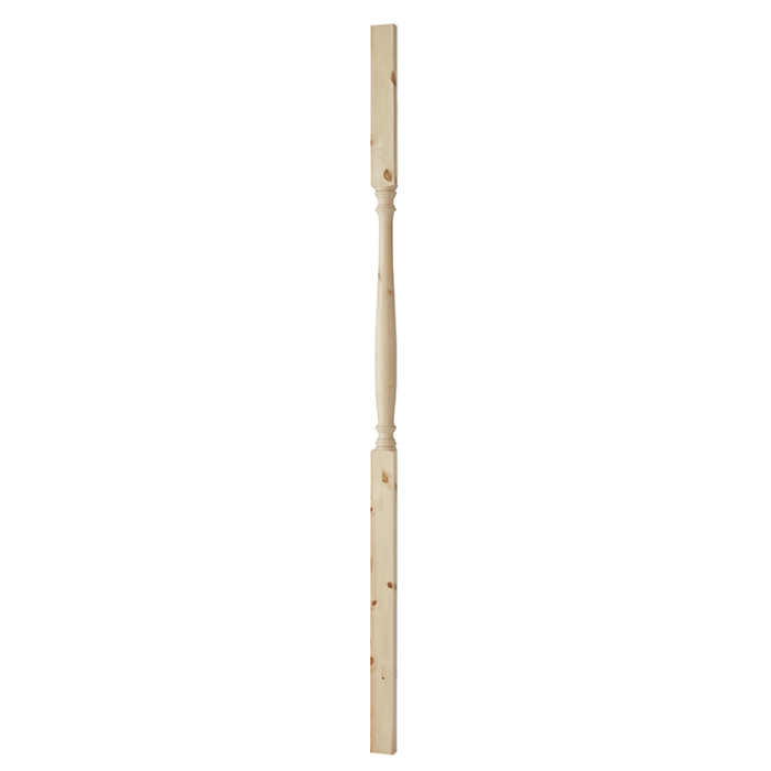 Stolpe Svarvad Fura 85X2500mm Nordingrå Trä
