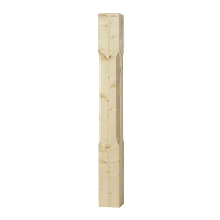 Stolpe Fasfräst Gran 130X1180mm Nordingrå Trä