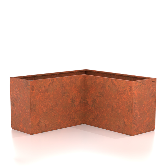 Blomlåda Corten Plantera Komplett Hörndel 1200x1200x600 mm Jabo