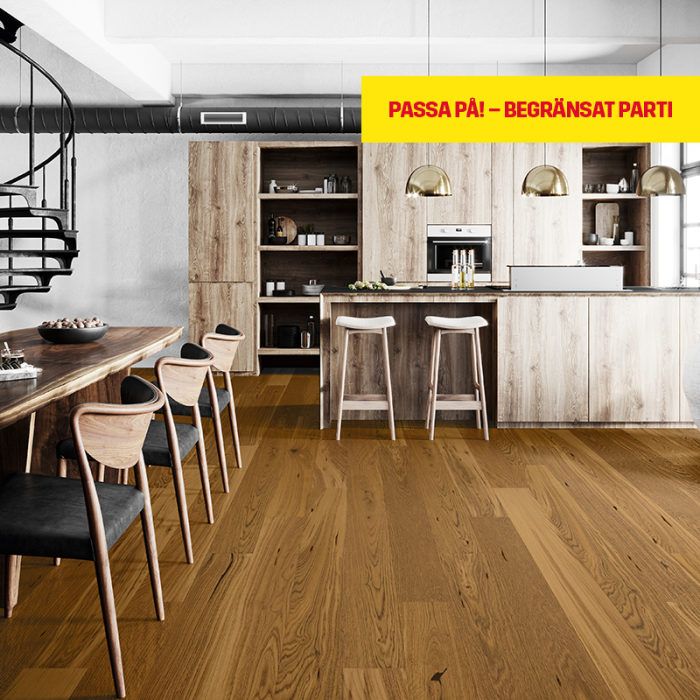 Parkettgolv Ek 1-stav Chestnut 180 mm Barlinek
